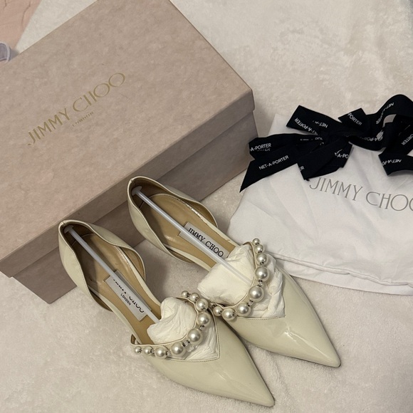 Jimmy Choo Aurelie 85 pearl pumps (size 38)
